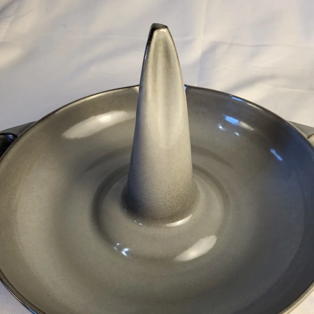 Staub Enameled Cast Iron Vertical Chicken Roaster - Graphite Grey Made In France